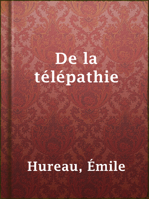 Émile Hureau作のDe la télépathieの作品詳細 - 貸出可能